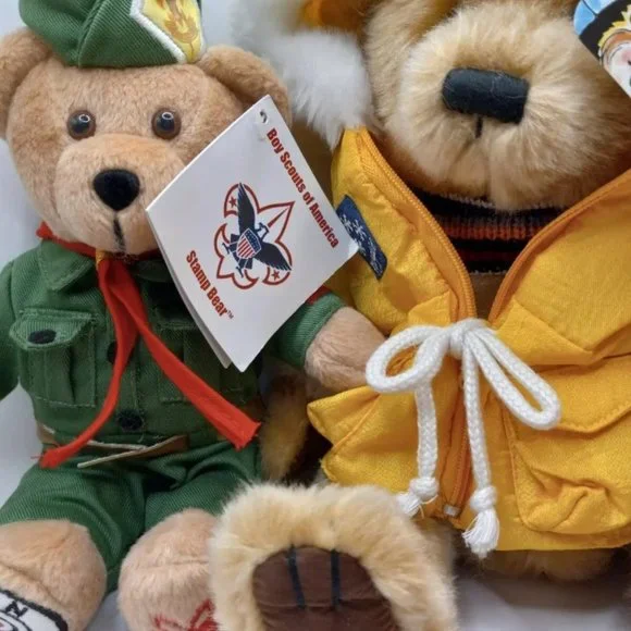 Boy Scouts of America Stamp Bear 2005 & Iceberg Augie 2001 Plush NWT - Picture 2 of 12